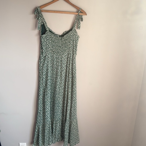 REFORMATION Nikita Midi Floral Green Dress 12 - Picture 6 of 13